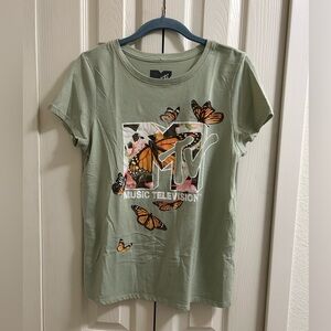 MTV Women's Sage Butterfly Tee